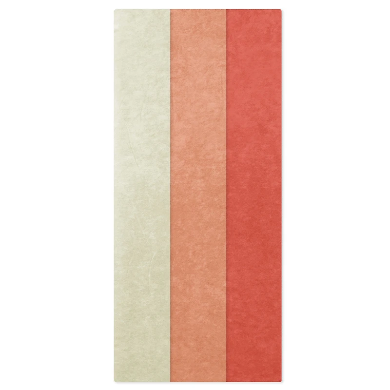 Solid Coral/Peach/Ivory 3-Pack Assortment Tissue Paper, 12 sheets for only USD 2.99 | Hallmark