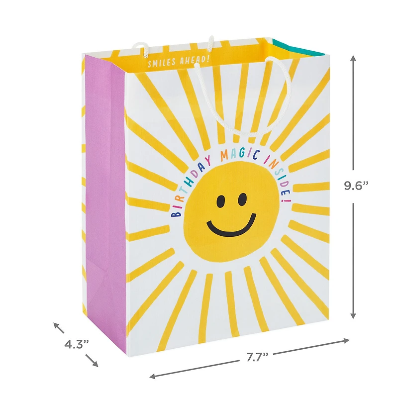 9.6" Sunshine Smiles on White Medium Gift Bag for only USD 3.99 | Hallmark