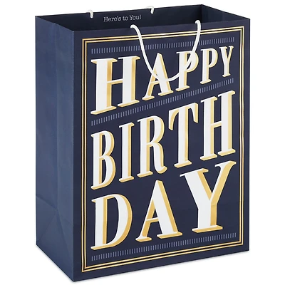 13" Art Deco Lettering Large Birthday Gift Bag for only USD 4.99 | Hallmark
