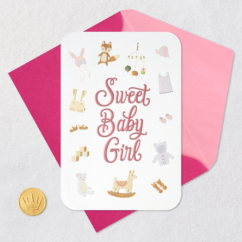 Sweetness and Love New Baby Girl Card for only USD 5.99 | Hallmark
