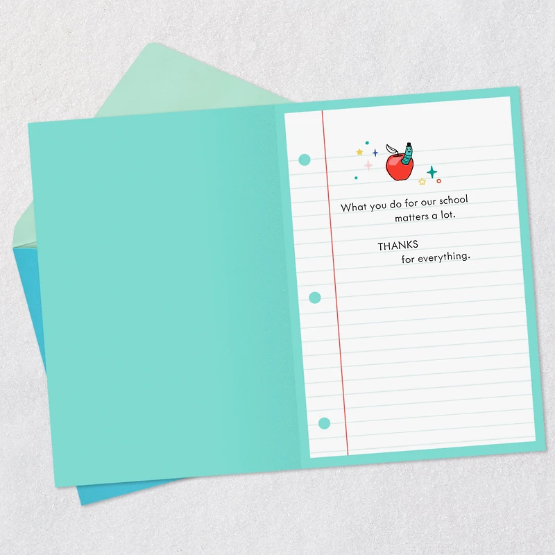 Thanks for All You Do for Our School Thank You Card for only USD 3.99 | Hallmark