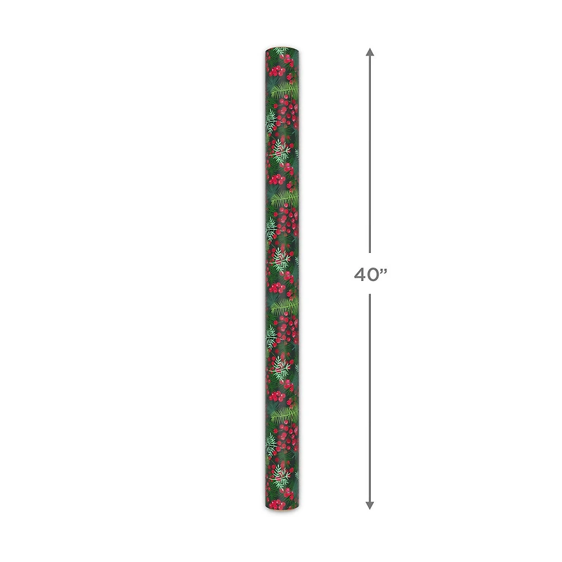 Pine Branches and Red Berries Jumbo Christmas Wrapping Paper Roll, 90 sq. ft. for only USD 9.99 | Hallmark