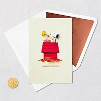 Peanuts® Snoopy Thankful for You Thanksgiving Card for only USD 6.99 | Hallmark