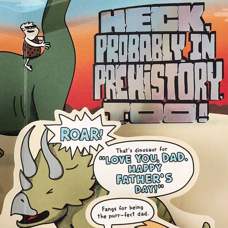 Greatest Dad in History—and Prehistory Funny Pop-Up Father's Day Card for only USD 8.59 | Hallmark