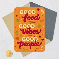 Good Food, Vibes and People Thanksgiving Card for only USD 3.59 | Hallmark