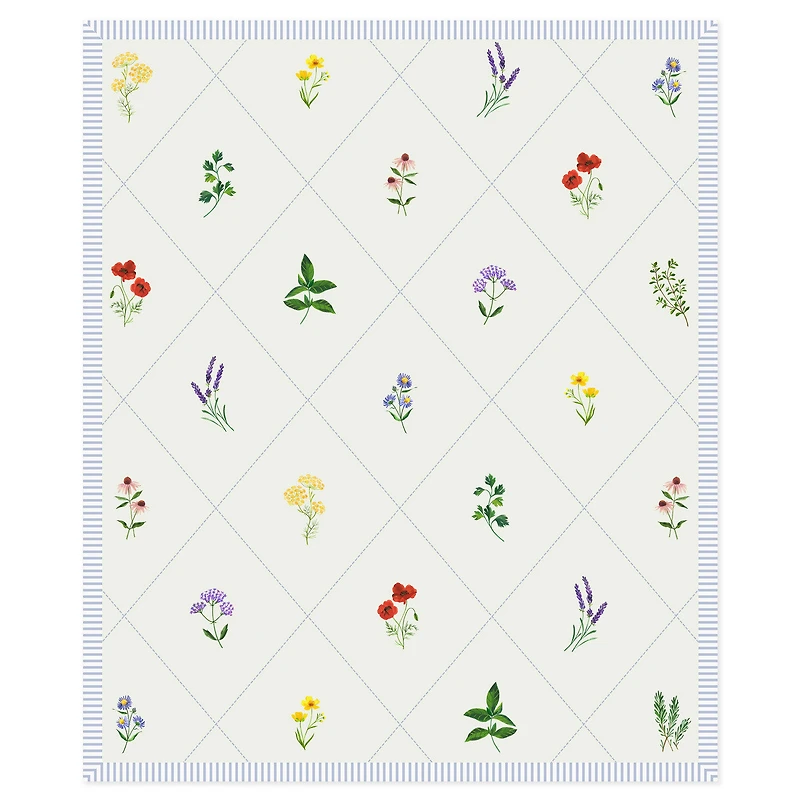 Wildflowers on Cream Diamonds Throw Blanket, 50x60 for only USD 29.99 | Hallmark