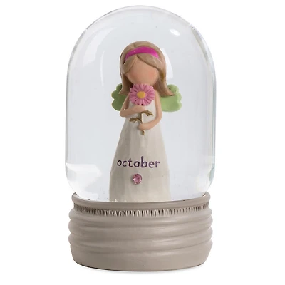 Blossom Bucket October Birthstone Angel Snow Globe, 4.2" for only USD 22.99 | Hallmark