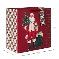 15" Smiling Santa Extra-Deep Christmas Gift Bag for only USD 5.99 | Hallmark