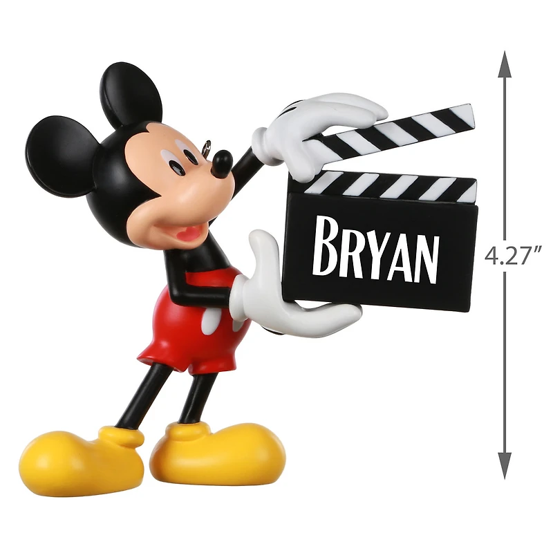 Disney Mickey Mouse With Clapperboard Personalized Ornament, Custom Text for only USD 31.99 | Hallmark