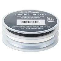 White/Matte Silver/Metallic Black 3-Pack Curling Ribbon, 90' total for only USD 2.99 | Hallmark