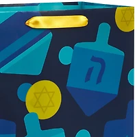 13" Dreidels and Gelt on Black Large Hanukkah Gift Bag for only USD 4.99 | Hallmark
