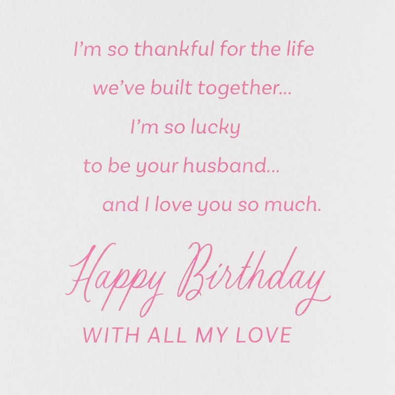 Thankful for the Life We've Built Together Birthday Card for Wife for only USD 7.99 | Hallmark