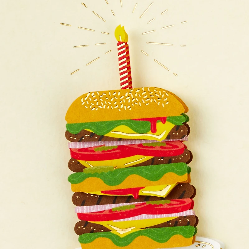 Piled High Cheeseburger Birthday Card for only USD 5.99 | Hallmark