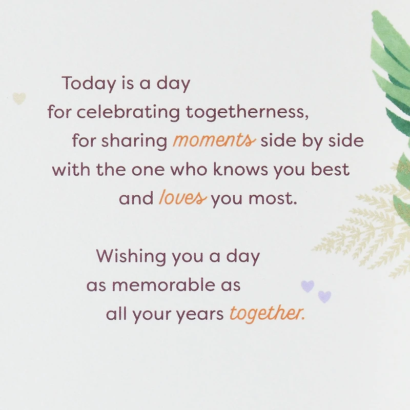 A Day for Celebrating Anniversary Card for Parents for only USD 5.99 | Hallmark