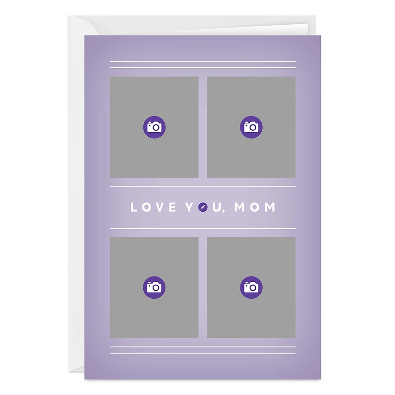 Photo Frames on Purple Custom Card for only USD 4.99 | Hallmark