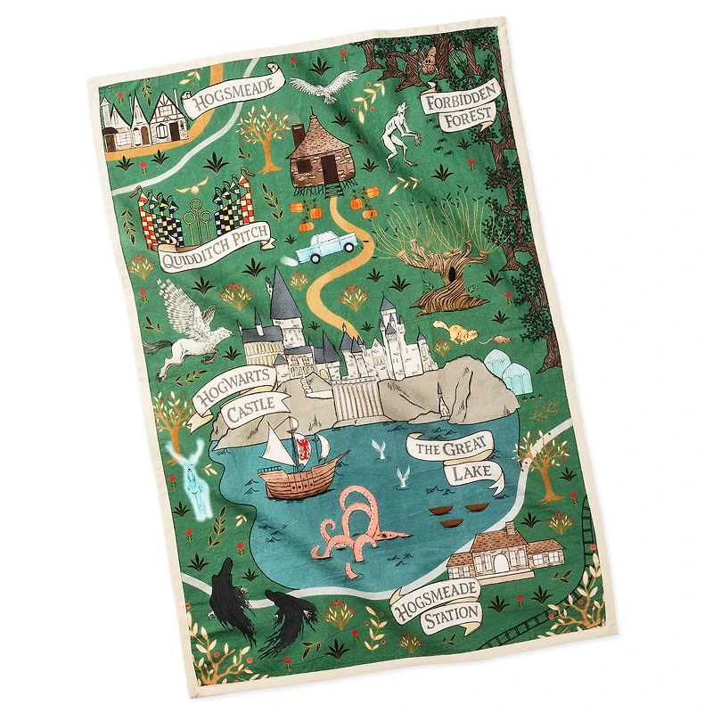 Harry Potter™ Map Tea Towel, 18x26 for only USD 16.99 | Hallmark