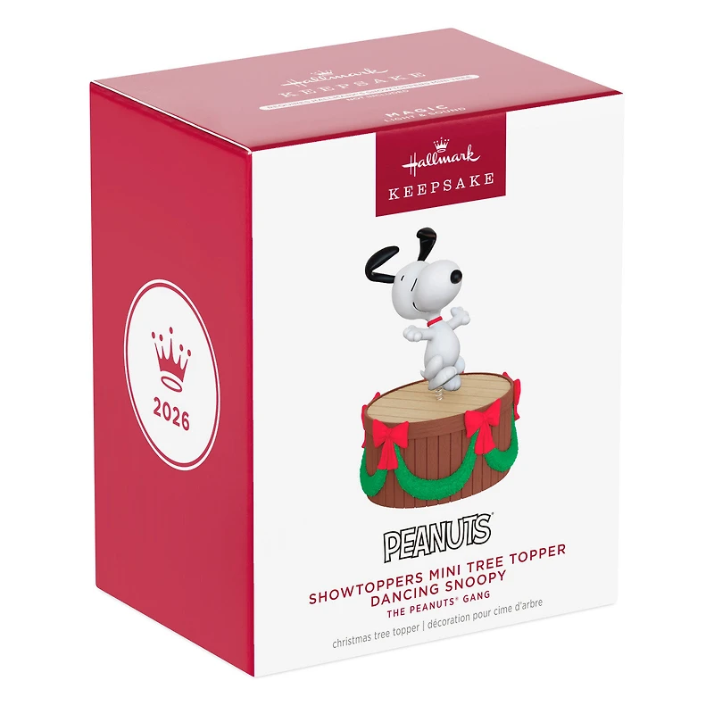 Mini The Peanuts® Gang Dancing Snoopy ShowToppers Musical Tree Topper With Light, 4" for only USD 37.99 | Hallmark