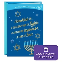 Lights, Happiness and Love Gift Card Greeting Hanukkah Card for only USD 4.99 | Hallmark
