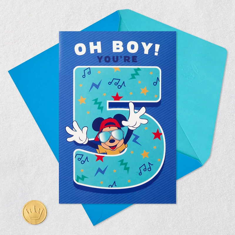 Disney Mickey Mouse Rockin' Your Way Musical 5th Birthday Card for only USD 5.99 | Hallmark