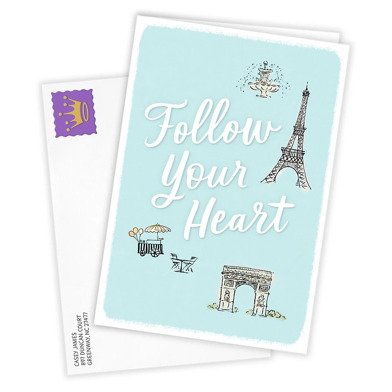 Follow Your Heart Paris Vibe Custom Encouragement Card for only USD 4.99 | Hallmark
