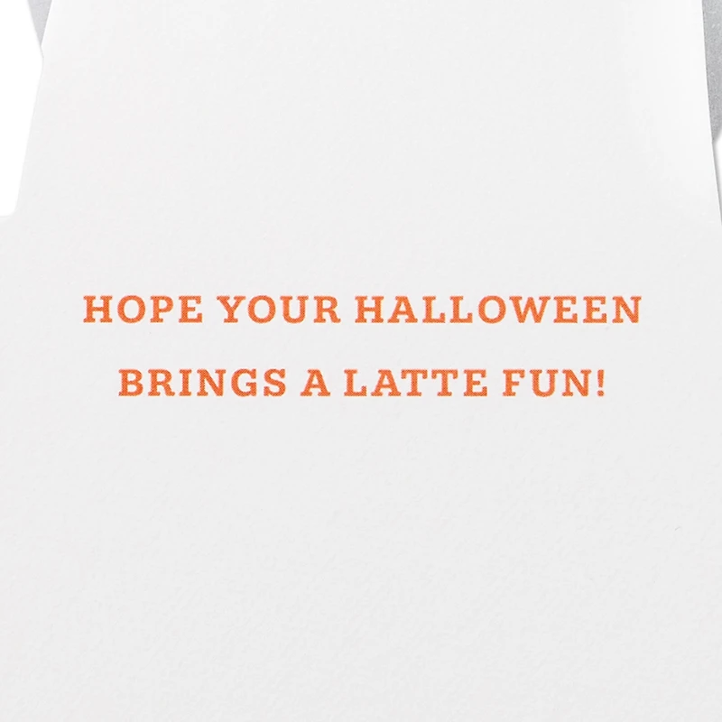 Ghost with Pumpkin Latte Papercraft Halloween Card for only USD 5.99 | Hallmark