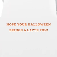 Ghost with Pumpkin Latte Paper Craft Halloween Card for only USD 5.99 | Hallmark