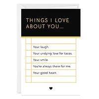 Things I Love About You List Custom Card for only USD 4.99 | Hallmark
