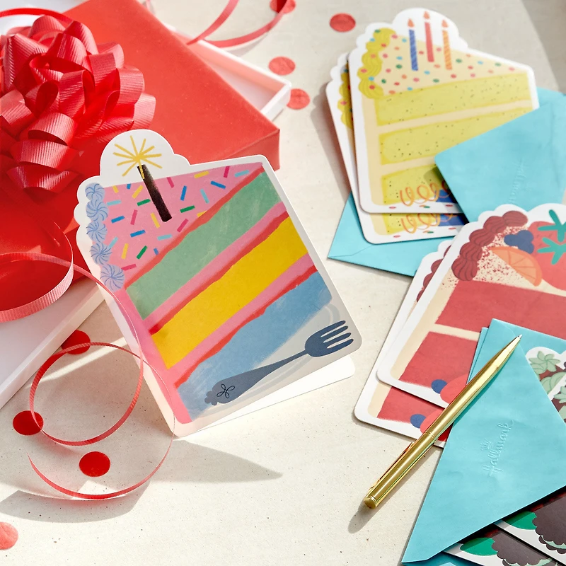 Slice of Cake Assorted Birthday Cards, Pack of 16 for only USD 10.99 | Hallmark