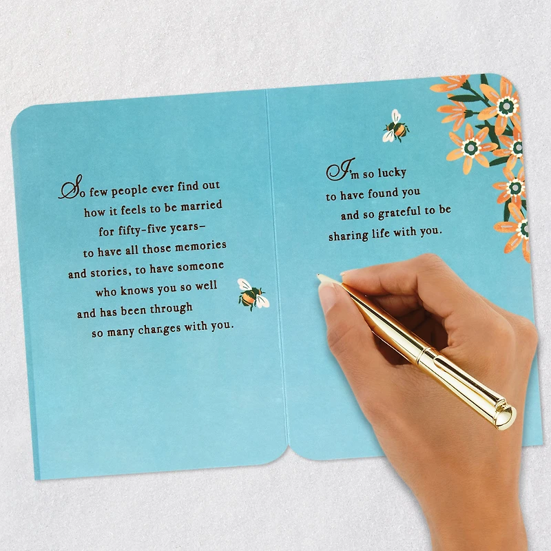 So Lucky and Grateful 55th Anniversary Card for Husband or Wife for only USD 4.99 | Hallmark