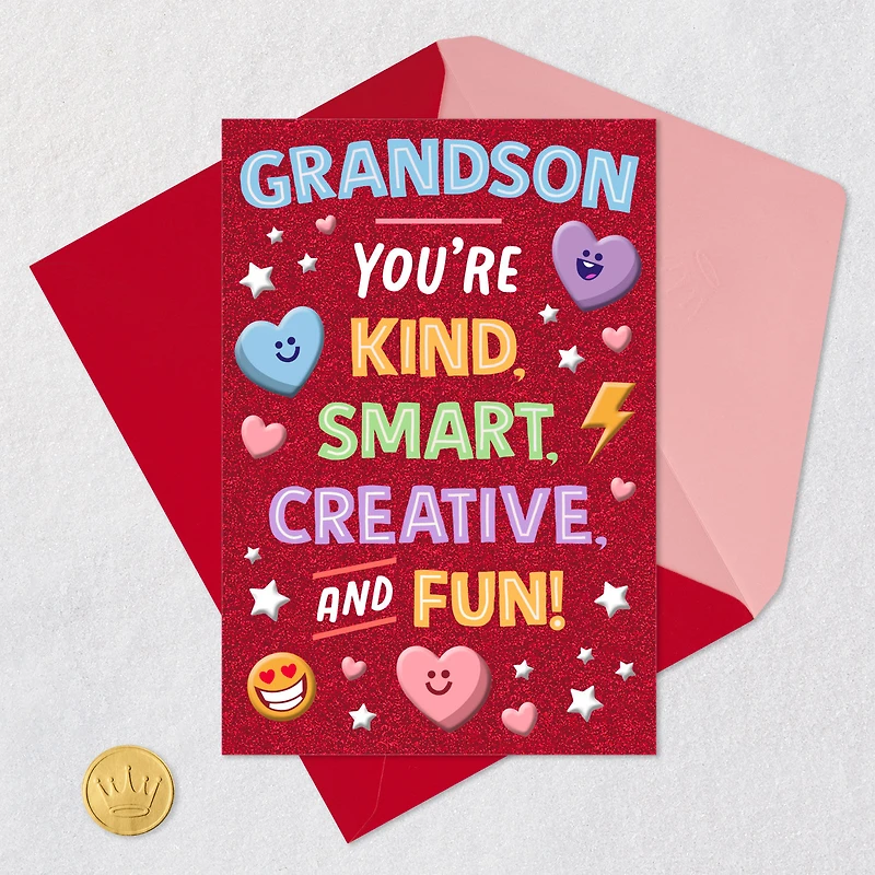 Smart, Creative and Fun Valentine's Day Card for Grandson for only USD 4.59 | Hallmark