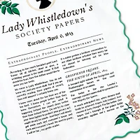Bridgerton Lady Whistledown's Society Papers Tea Towel, 18x26 for only USD 16.99 | Hallmark