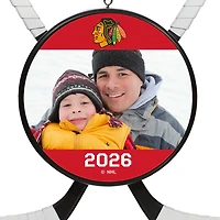 NHL Chicago Blackhawks® Hockey Personalized Ornament, Custom Photo and Text for only USD 30.99 | Hallmark