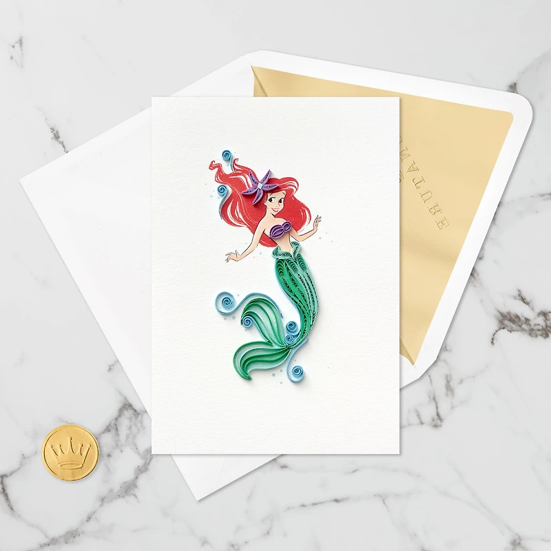 Disney The Little Mermaid A Dream Come True Quilled Paper Handmade Card for only USD 13.59 | Hallmark