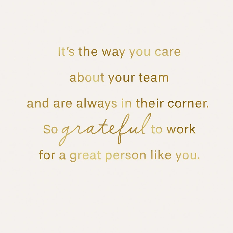 Grateful to Work for You Boss's Day Card for only USD 4.59 | Hallmark
