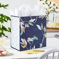15" Tropical Stems on Navy Extra-Deep Gift Bag for only USD 5.99 | Hallmark