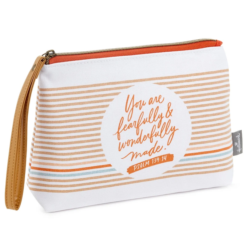 Wonderfully Made Striped Canvas Pouch With Wrist Strap for only USD 16.99 | Hallmark