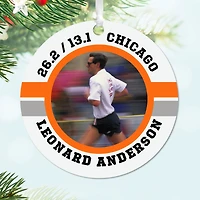 Marathon Round Metal Personalized Ornament, Custom Photo and Text for only USD 17.99 | Hallmark