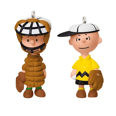 Mini The Peanuts® Gang Playing Catch Ornaments, Set of 2 for only USD 24.99 | Hallmark