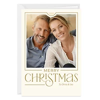 Simple Gold Border Custom Christmas Card for only USD 4.99 | Hallmark