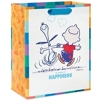 9.6" Peanuts® 75th Anniversary Happy Dance Medium Gift Bag for only USD 3.49 | Hallmark