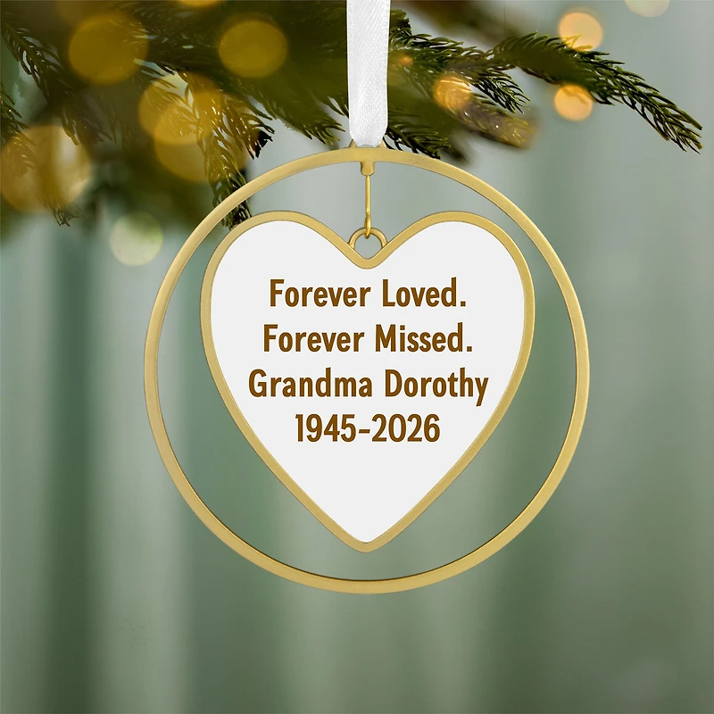 Gold Heart Metal Personalized Ornament, Custom Text for only USD 30.99 | Hallmark