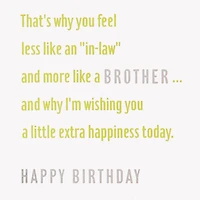 Like a Bonus Brother to Me Birthday Card for Brother-in-Law for only USD 7.59 | Hallmark