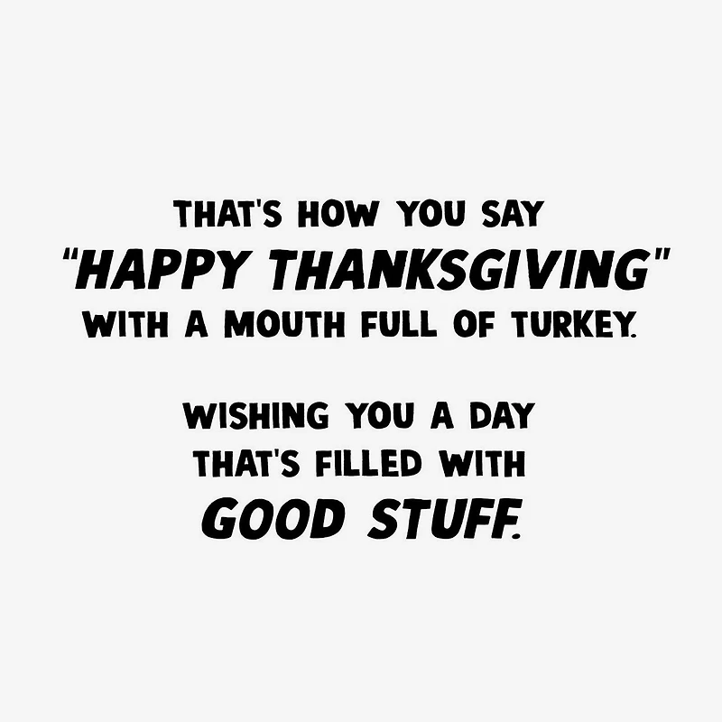 A Day Filled With Good Stuff Funny Thanksgiving Card for only USD 2.99 | Hallmark