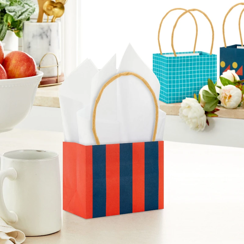 4" Colorful Geometrics Mini Horizontal Gift Bag Bundle for only USD 7.99 | Hallmark