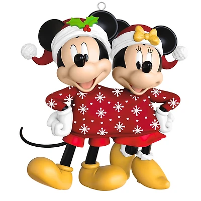 Disney Mickey and Minnie Sweater-Sharing Sweethearts Ornament for only USD 25.99 | Hallmark