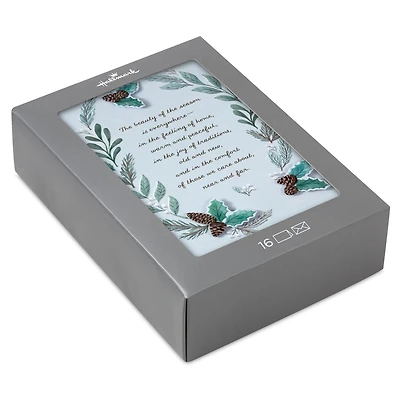 Pine Boughs on Pale Green Boxed Christmas Cards, Pack of 16 for only USD 17.49 | Hallmark