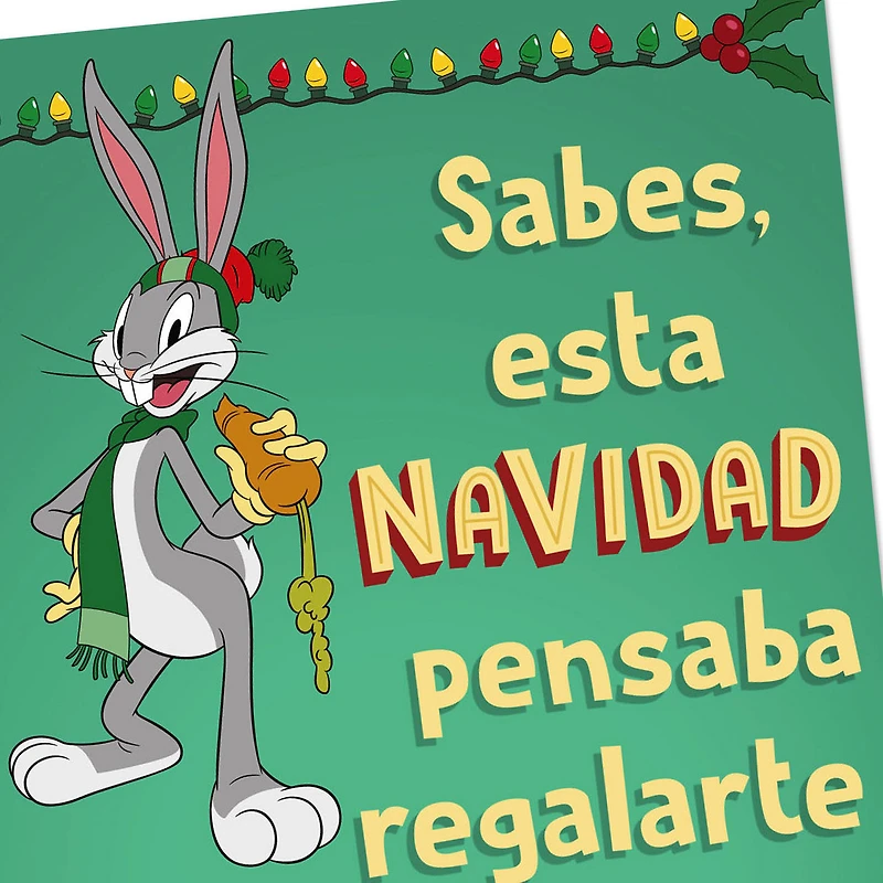 Looney Tunes™ Bugs Bunny Thought About Giving You Carrots Funny Spanish-Language Money Holder Christmas Card for only USD 2.99 | Hallmark
