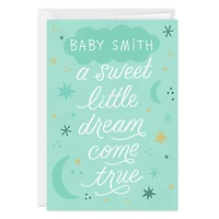 Personalized Sweet Little Dream New Baby Card for only USD 4.99 | Hallmark