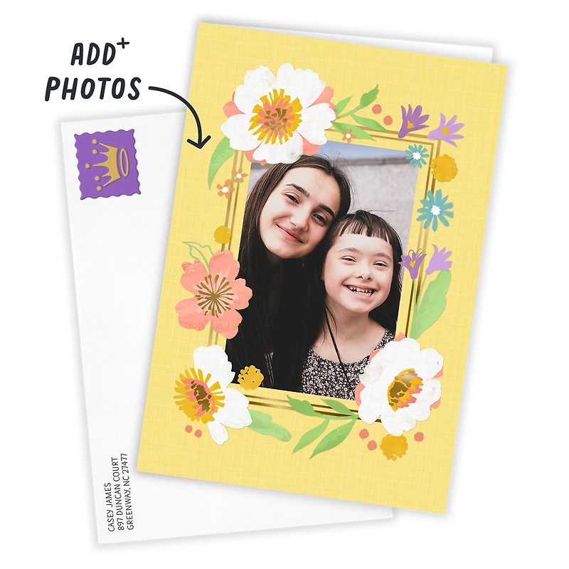 Personalized Wildflowers Frame Photo Card for only USD 4.99 | Hallmark