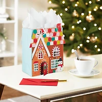 9.6" Gingerbread House Medium Christmas Gift Bag for only USD 3.99 | Hallmark